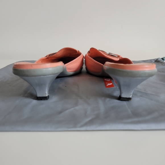 Prada Women's Pink and Orange Mules. Size US 9.5 EU 40 - Picture 4 of 10